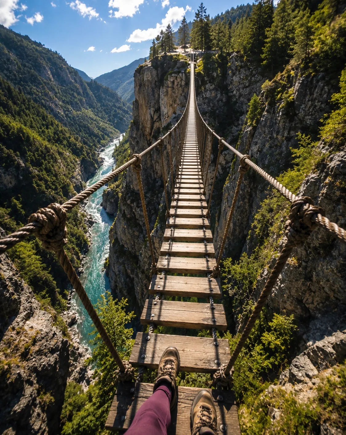 Crossing a bridge