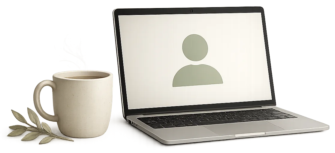 Telehealth video session icon, links to Zoom session